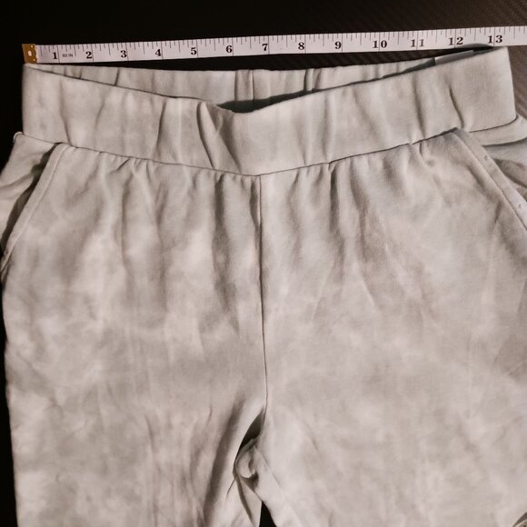 NEW Aerie Tie Dye French Terry Sunset‎ Crop Pants Green/White Hi-Rise Size XS - Picture 7 of 10